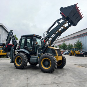 Prix d'usine Rétrocaveuse 4x4 Diesel, Machine de Construction, Tracteur Chargeur, Chargeuse sur Pneus à vendre - Product Image 1