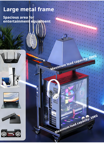 Mobile Chassis Rack Adjustable 6-speed <strong>Computer</strong> Double-layer Desktop Host Cart Competitive Room <strong>Bracket</strong> - Product Image 5