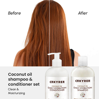 Kératine Bio Huile de Coco Ensemble de Soins Capillaires Shampooing Revitalisant Gel Hydratant Antipelliculaire pour Réparer les Cheveux Abîmés