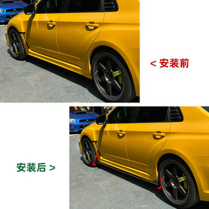 Subaru Impreza WrX Sti Side Skirts 2008-2014 Piano Black Carbon Fiber Texture Abs Material Body Kit - Product Image 4
