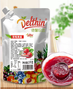 Delthin marmellata di purea di fragole 1kg purea di polpa di frutta al forno tè al latte negozio marmellata di pane - Product Image 1