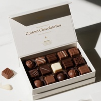 Boîte cadeau de luxe personnalisée pour chocolats, étanche, avec doublure en éponge et pelliculage mat, couleur bordeaux, fermeture magnétique pour bonbons