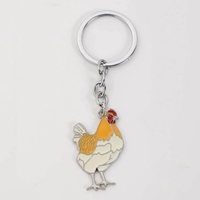 Porte-clés Métalliques Personnalisés en Forme de Coq Animal, Décapsuleur Étanche, Créatifs pour Sac et Voiture, Vente en Gros