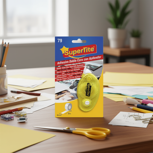 Applicatore di nastro biadesivo 8M X 8MM con dispenser per lavori manuali e uso in ufficio - Product Image 2