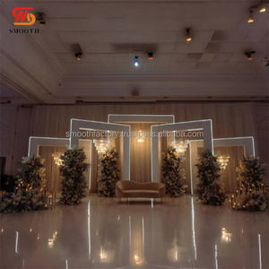 LEDA - Suministros para Bodas en Interiores, Fondo de Escenario Personalizado, Arco de Luz LED Acrílico Cuadrado Grande para Fiestas y Eventos - Product Image 2
