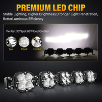Barre lumineuse LED à 5 sections de 33 pouces, faisceau réglable, haute luminosité, 150W, 6000 lumens, 12V, universelle, pour conduite tout-terrain, feux antibrouillard pour 4x4