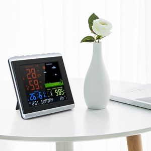 Estación Meteorológica <span class=keywords><strong>Digital</strong></span> Inalámbrica <span class=keywords><strong>con</strong></span> Cargador USB para Interiores/Exteriores, <span class=keywords><strong>Reloj</strong></span> <span class=keywords><strong>de</strong></span> <span class=keywords><strong>Pared</strong></span> Automático, Temperatura Ambiente, Humedad, Decoración para Mesa <span class=keywords><strong>de</strong></span> Escritorio <span class=keywords><strong>y</strong></span> Hogar - Product Image 3