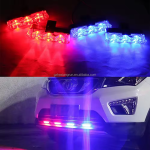 Barra de advertencia estroboscópica <span class=keywords><strong>LED</strong></span> de malla de rejilla <span class=keywords><strong>interior</strong></span>-Baliza intermitente de estilo policial <span class=keywords><strong>para</strong></span> automóviles y camiones - Product Image 4
