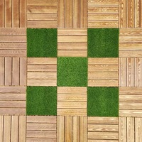 DIY Fliesen Wasserdichte Farben Decking Fliesen Kunstrasen Outdoor WPC Decking Fliesen für den Außenbereich