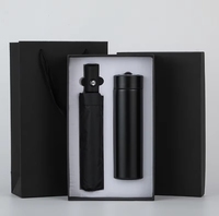 Ensemble de parapluies et de gourdes en acier inoxydable avec impression numérique de logo personnalisé pour cadeaux d'entreprise et produits promotionnels de bureau