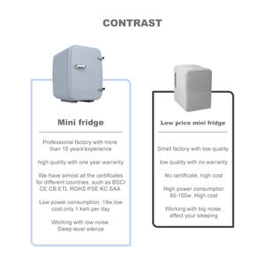 Vente flash réfrigérateur miniature pour cosmétiques et soins de la peau rétro coloré personnalisé portable AC DC 4L - Product Image 5