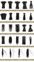 Extensions de Locs en Cheveux Humains 100% Naturels Faits à la Main en Gros avec Pointes Ondulées Bouclées, Locs Permanentes pour Hommes et Femmes