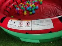 Piscine gonflable en PVC Sunshine Watermelon pour enfants - Design rond durable et écologique