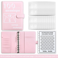 Nouvel arrivage de classeur de haute qualité planificateur budgétaire à feuilles mobiles avec enveloppes Journal 100 défi d'enveloppe pour économiser de l'argent