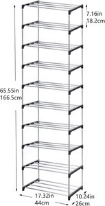 7-Layer Dustproof Metal <b>Shoe</b> <b>Rack</b> with Detachable Moisture-proof Rust-proof Design for Bedroom Living Room and Bags - Product Image 3