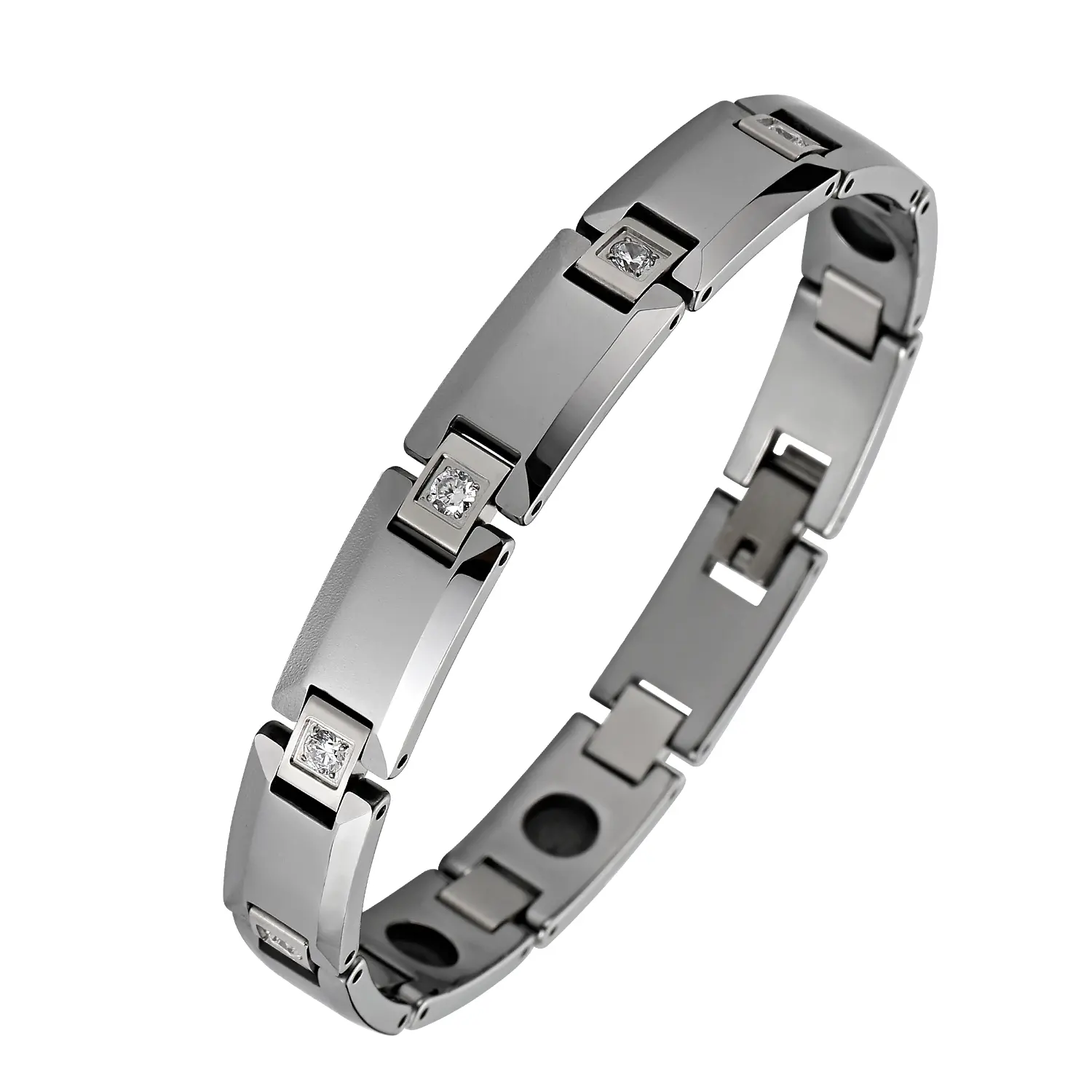 Health Care Couple Bracelet 99.999 Germanium Tourmaline FIR Ion Magnetic Energy Tungsten Germanium Bracelet