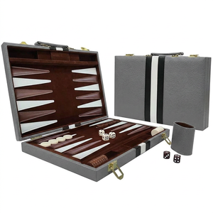 Professional Manufacturer Travel <b>Backgammon</b> Set Detachable Portable Soft Leather <b>Backgammon</b> <b>Board</b> Game with Dice Cups - Product Image 1