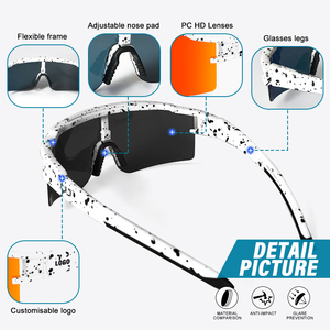 משקפי שמש באיכות גבוהה ספורט משקפי שמש הגנה <span class=keywords><strong>uv</strong></span> רכיבה על אופניים משקפי ריצה מקוטב עדשות Tac - Product Image 2
