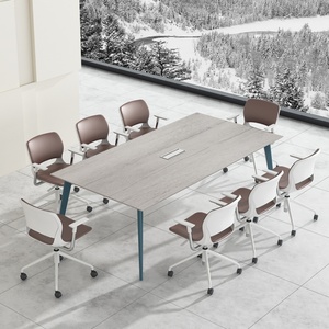 Free Custom 4,6,8,10 Seater Modern Office Furniture Wooden Office Meeting Table Conference Table - Product Image 4
