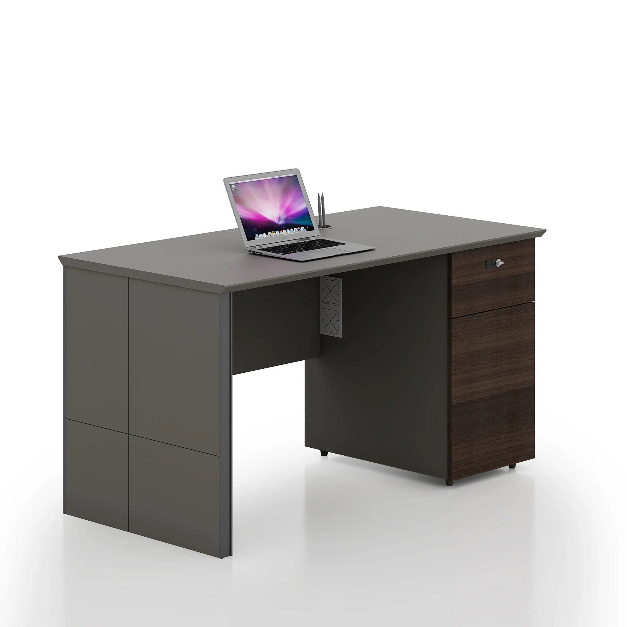 โต๊ะเมลามีน MDF เฟอร์นิเจอร์สำนักงานมืออาชีพโต๊ะผู้บริหารโต๊ะคอมพิวเตอร์เชิงพาณิชย์ปรับแต่งได้