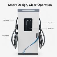 Chargeur rapide DC GBT haute efficacité 120 kW, série FastCharge-120 avec application et paiement par carte pour flotte de véhicules électriques