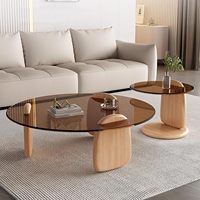 Table basse de salon italienne de luxe léger, moderne et durable, écologique, table à thé créative en bois combinable