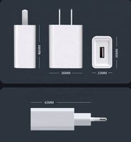 Chargeur mural pour téléphone portable 5V 2A avec emballage, adaptateur USB, chargeur universel pour téléphone portable, adaptateur d'alimentation USB