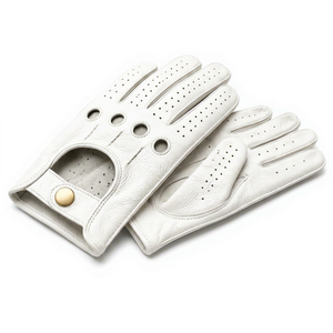 Guantes de Conducción Deportivos Unisex Speed One, de Cuero Blanco, Transpirables, con Agarre, para Todas las Estaciones, Estilo Clásico, para Ciclismo y Actividades al Aire Libre - Product Image 1