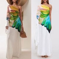 Robe longue imprimée élégante et tendance pour femme, style européen et américain, nouvelle collection été 2026, vente en gros sur mesure