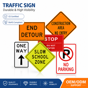 Panneaux <span class=keywords><strong>de</strong></span> signalisation routière réfléchissants conformes à la norme MUTCD, panneaux d'avertissement <span class=keywords><strong>de</strong></span> sécurité orange pour les chantiers, les autoroutes et l'utilisation municipale - Product Image 3