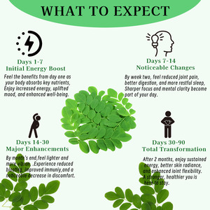 Suplemento para el Cuidado de la Salud, para una Digestión Saludable, Promueve la Salud de las Articulaciones, Gomitas de Moringa con Suplemento Herbal de Moringa - Product Image 3