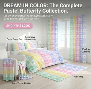 <span class=keywords><strong>Plaid</strong></span> en flanelle 130x150cm à carreaux <span class=keywords><strong>pastel</strong></span> papillon quatre saisons voyage en avion décoration intérieure emballé sous vide sac OPP doux et chaud - Product Image 6