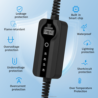 Nouveau chargeur EV portable 3,5-7-11-22KW Type 2 Type 1 Prise IP65 Chargeur rapide avec courant réglable 16A-32A