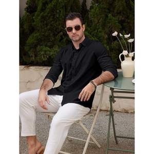 2025 hommes été coton lin plage cordon pantalon décontracté Yoga pantalon - Product Image 3