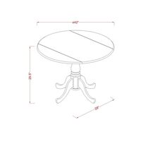 Ensemble de table à manger ronde moderne pliable, réglable et extensible avec 4 chaises, table de cuisine en bois, gain de place