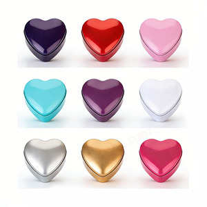 Boîte en métal en forme de cœur avec logo personnalisé pour emballages de chocolat et de gâteaux, boîte cadeau en métal - Product Image 4