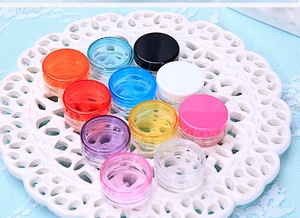 Round Clear Plastic Cosmetic Jar With Screw Top Lid For Makeup Storage 2/3/5ml PP <b>Material</b> - Product Image 4