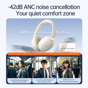 <strong>Wireless</strong> <strong>Headset</strong> with 50 Hours Playback Time Foldable <strong>Bluetooth</strong> <strong>Headset</strong> Heavy Bass <strong>Memory</strong> Earmuffs for Traveling Home Offices - Product Image 6