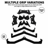 Kit d'accessoires universels pour machine à câble : Barre de tirage latéral à anneau en D, Barre en V pour triceps, Poignée de rame pour entraînement du dos en salle de sport