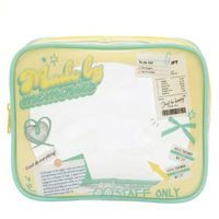 Nouvelle trousse de maquillage portable en PVC transparente, tendance, mignonne, avec fermeture éclair, personnalisable avec logo, motif dessin animé coloré