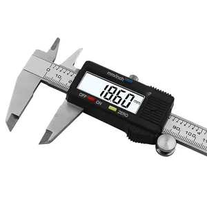 Paquímetro, 6 polegadas 0-150mm ferramenta de medição de aço inoxidável paquímetro digital vernier caliper
