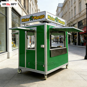 Remolque de Comida Móvil con Barra de Remolque, Quiosco Exterior Móvil, Carrito de Pizza, Remolque de Comida con Servicio de Dulces - Product Image 3