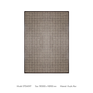Alfombra de área de fibra acrílica a cuadros de alta calidad, soporte personalizado, alfombras de 200x290 cm, acento para decoración de interiores - Product Image 3