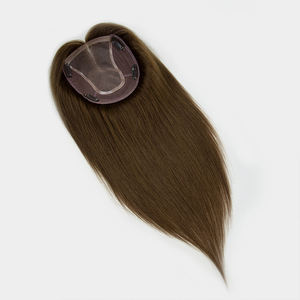 Listo para Enviar al por Mayor: Extensiones de Cabello Humano Virgen Ruso Europeo, Base de Seda Marrón Natural, Mono Lace Topper para Mujeres Blancas - Product Image 6