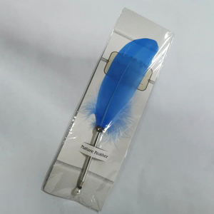 طقم قلم حروف كلاسيكي مع صخور معدنية أو هدية عيد ميلاد رأس كروية من الريش - Product Image 4