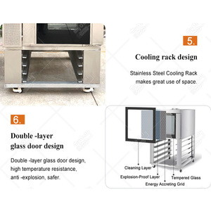 <span class=keywords><strong>Horno</strong></span> de Convección Rotatorio Profesional Independiente para Panadería, para Hornear Galletas y Croissants, a Gas y Eléctrico - Product Image 5