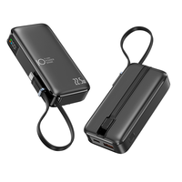 Batterie Li-Polymère TDX TZ20 15W/20W/22.5W/18W à Charge Rapide USB Type-C 10000mAh Portable avec Affichage Numérique LED CE/FCC