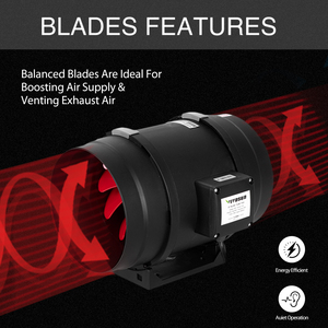 4/6/8/10/12 ''alta potencia silenciosa en línea flujo mixto en línea conducto <span class=keywords><strong>ducha</strong></span> baño cuarto húmedo hidropónico <span class=keywords><strong>extractor</strong></span> ventilador - Product Image 2