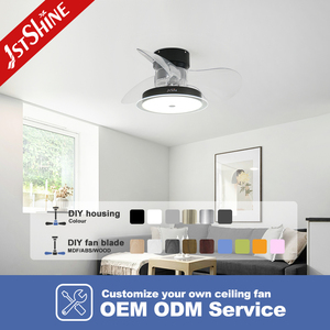 1stshine Ventilateur de plafond à Led 3 pales transparentes ABS Fancy 30 Pouces Soft Wind LED Lighting Petit ventilateur de plafond - Product Image 4