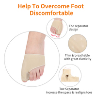 Coussinets correcteurs d'oignon, protection de traitement Hallux Valgus, soulagement de la douleur, chaussettes en Gel TPE